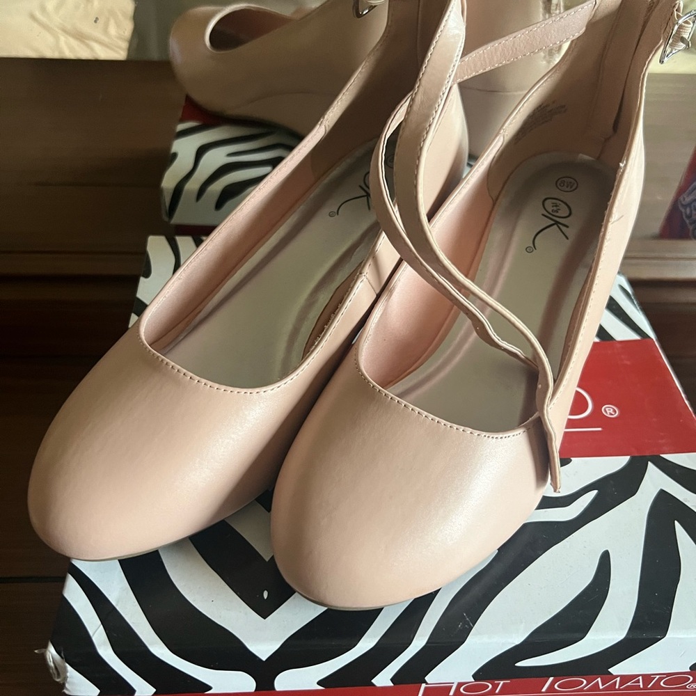 Pink Wedge Shoes